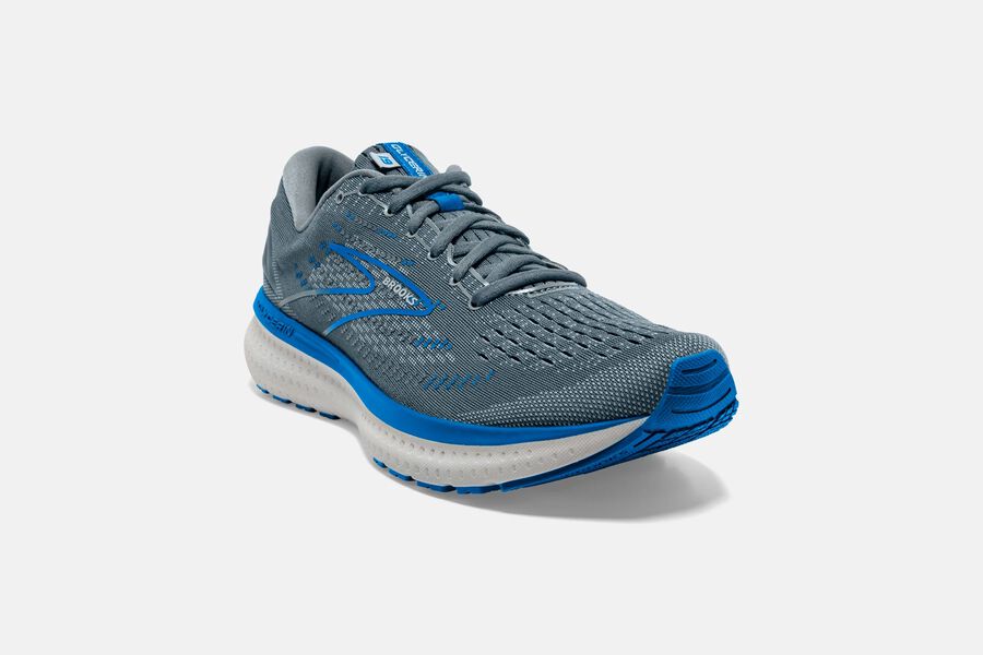 Brooks Glycerin 19 Road Running Shoes Mens - Grey/Blue - WFOTD-3078